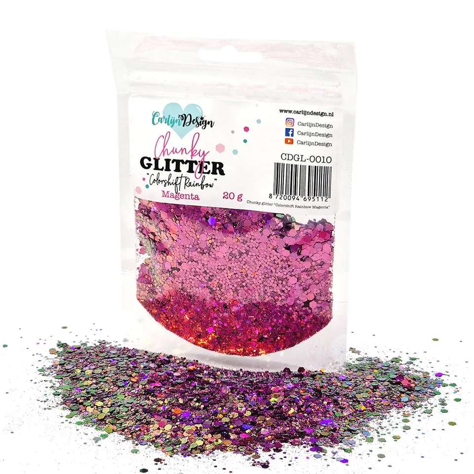CarlijnDesign Chunky CDGL-0010 glitter 20 g colorshift magenta