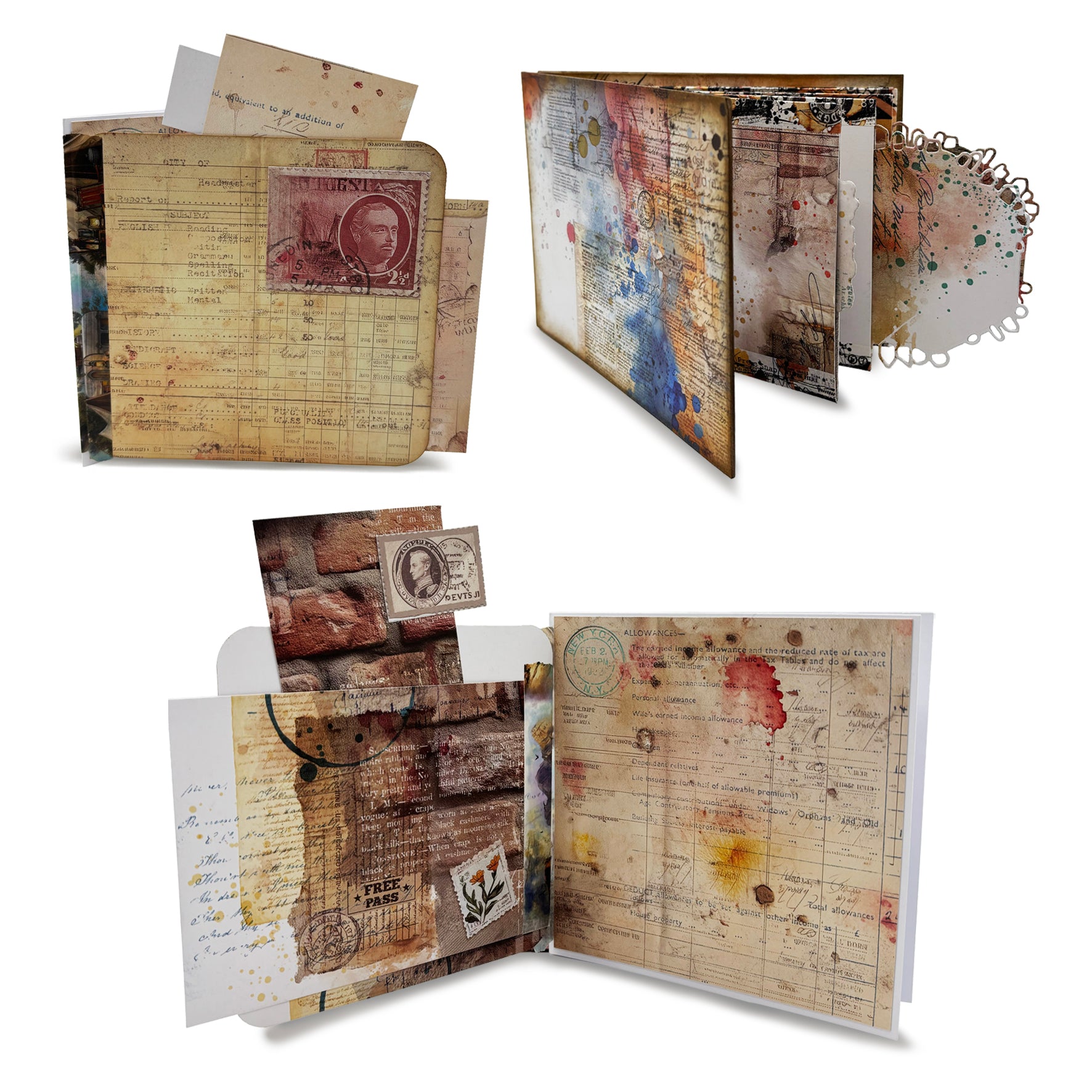 AALL & Create Surface Marks PA-51 designpapir 12x12 10-pk dobbeltsidig