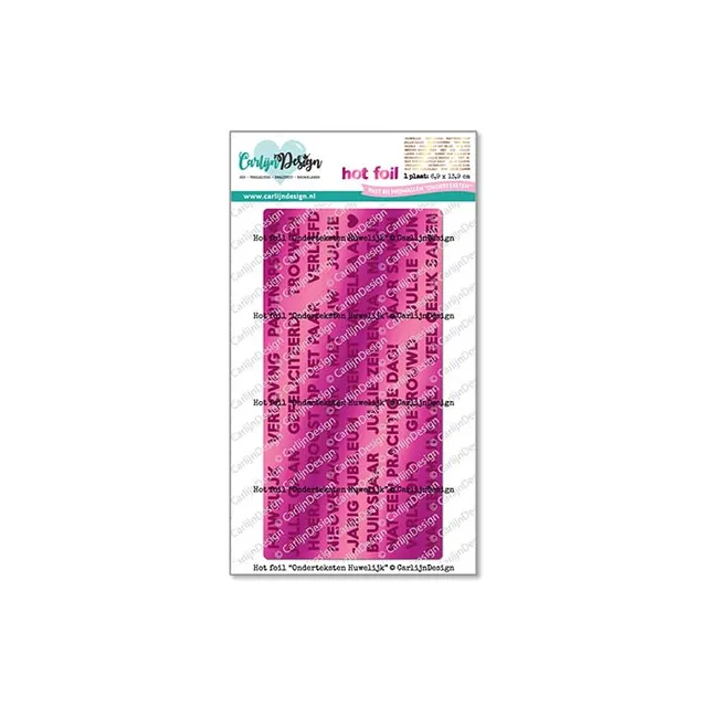 CarlijnDesign Onderteksten Huwelijk CDHF-0071 hotfoilplate