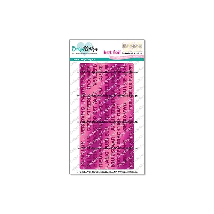CarlijnDesign Onderteksten Huwelijk CDHF-0071 hotfoilplate