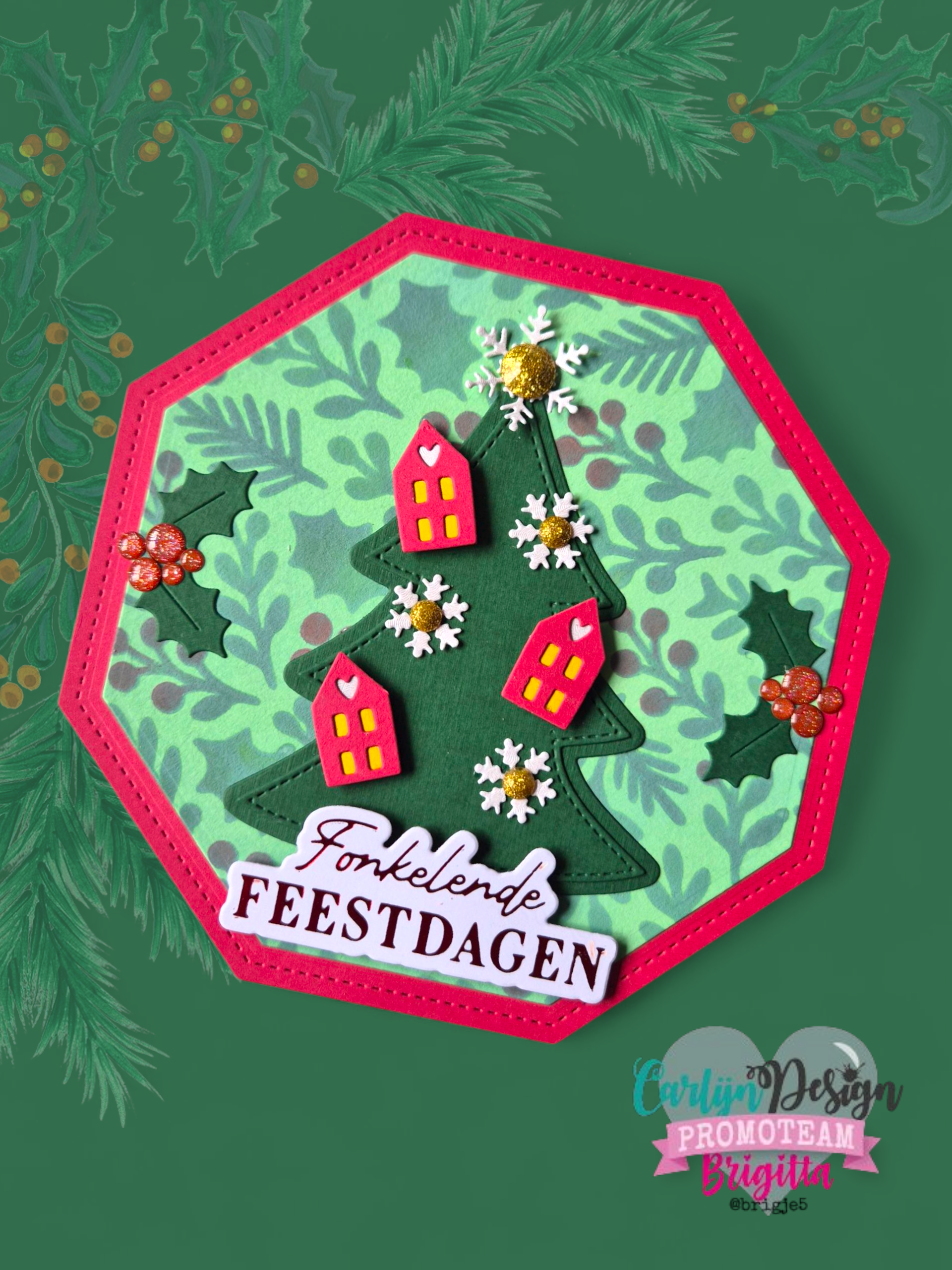 CarlijnDesign Åttekant Jul CDSN-0324 dies julemotiver
