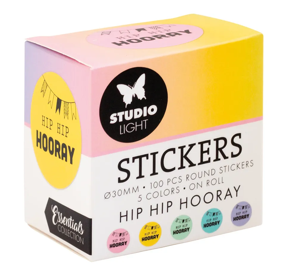 Studio Light Essentials klistremerker Hip Hip Hooray