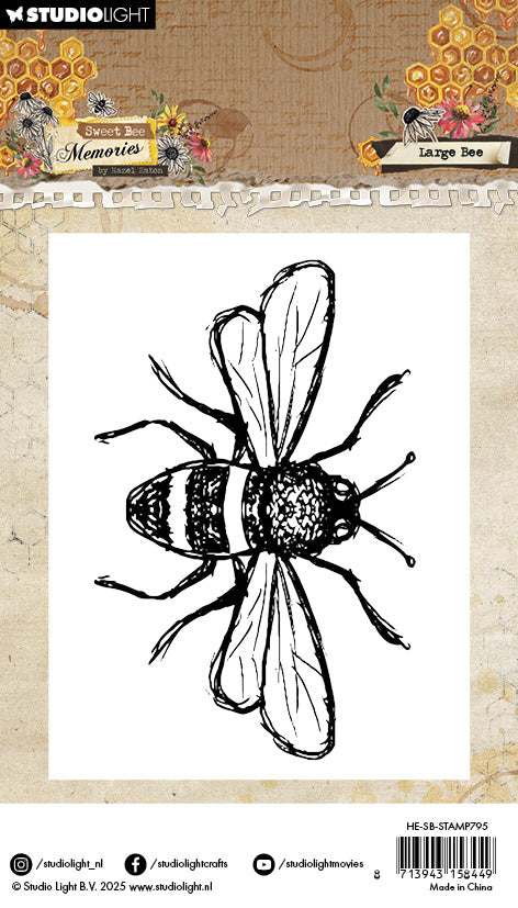 Studio Light Sweet Bee Memories Large Bee clearstempel 60x93 mm