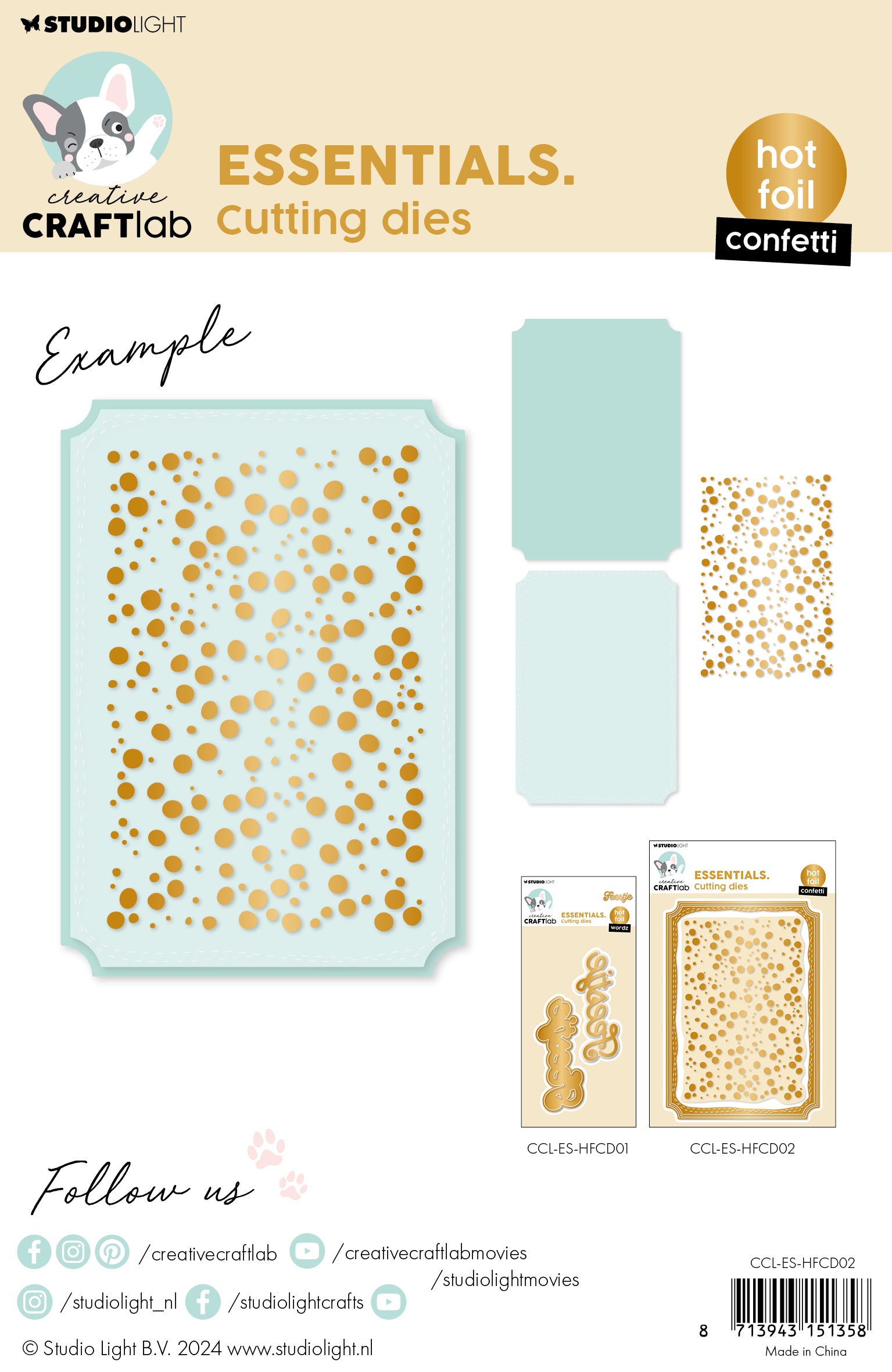 Studio Light Essentials Confetti hot foil-plate konfetti