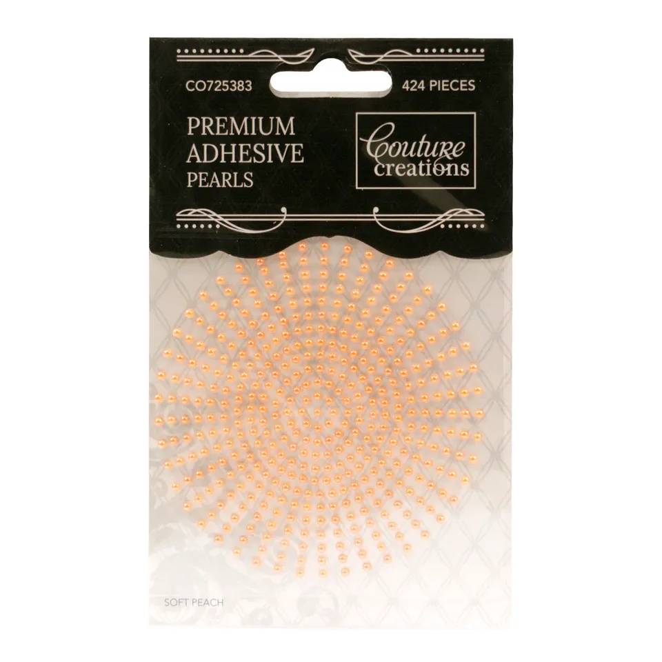 Couture Creations Soft Peach selvklebende perler 2 mm 424 stk
