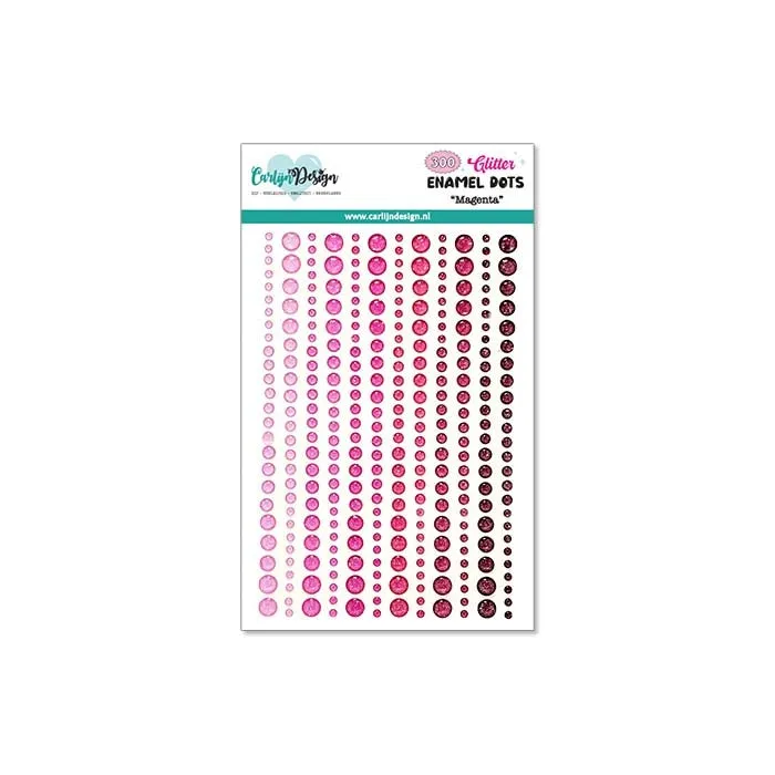 CarlijnDesign CDED-0002 enamel dots magenta glitter