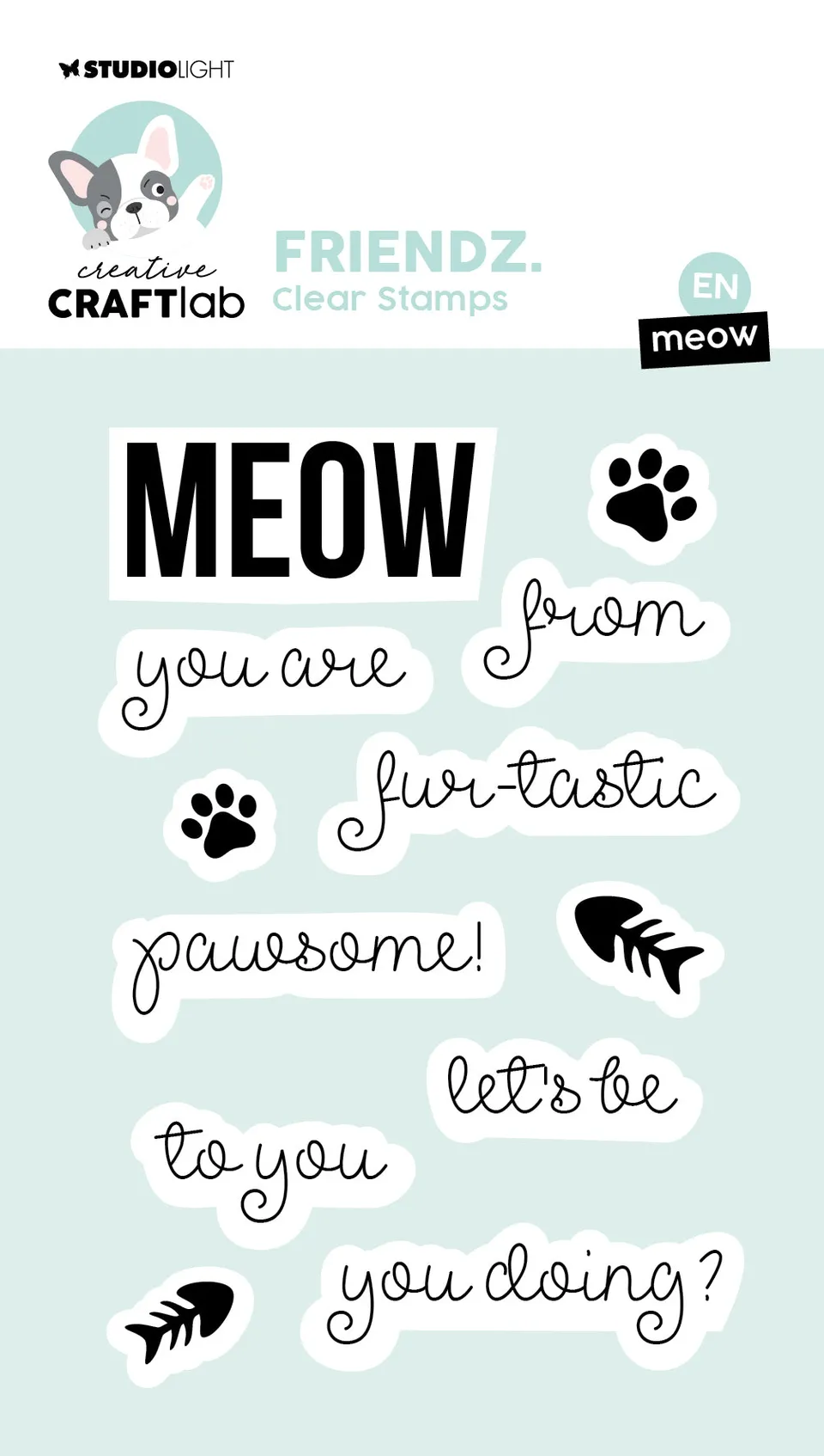 Studio Light Friendz Meow stempel katt