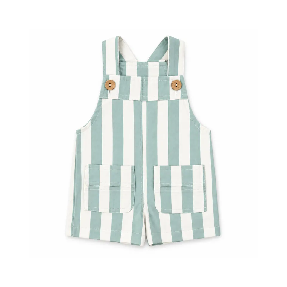 KaiserCraft Salty Toes Baby Printed snekkerbukse green stripe