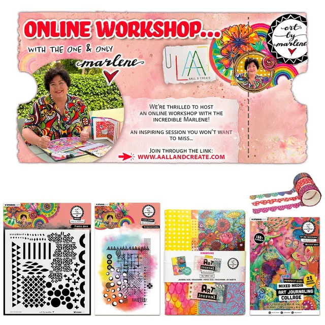 AALL & Create Art By Marlene Online Workshop stempelkit med journal