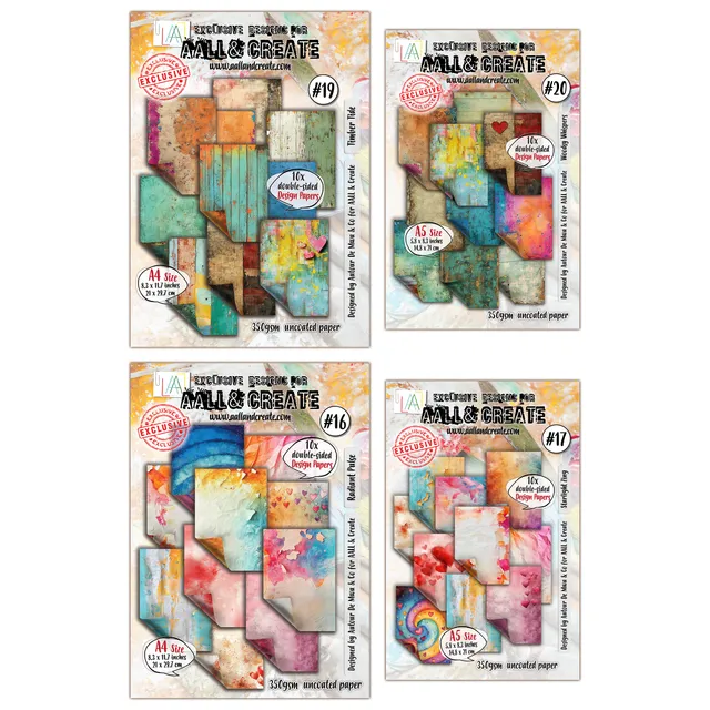 AALL & Create November 2025 designpapir A4/A5 4-pk