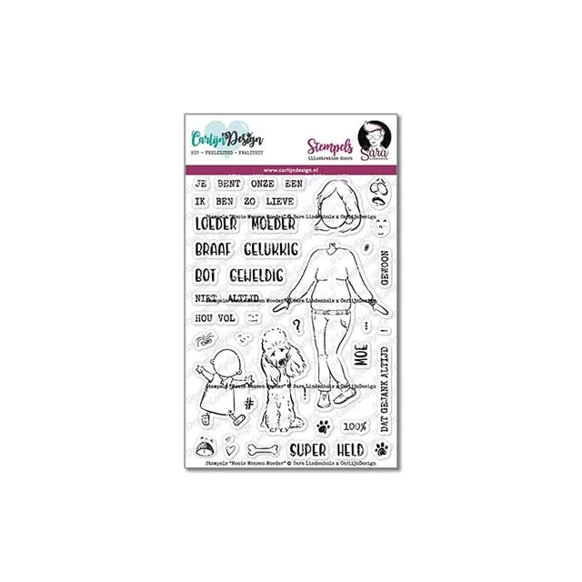 CarlijnDesign Mooie Mensen Mor CDSL-0001 stempel A6