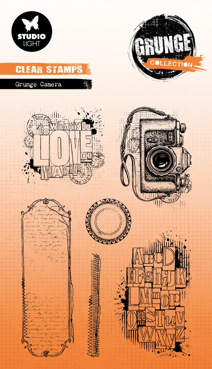 Studio Light Grunge Collection clear stamp kamera grunge