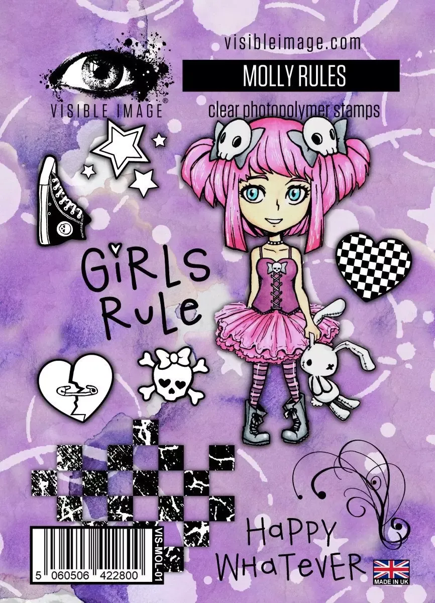 Korthobby Visible Image Molly Rules stempel og dies