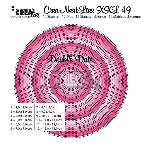 Crealies Crea-Nest-Lies XXL No.49 dies sirkler double dots