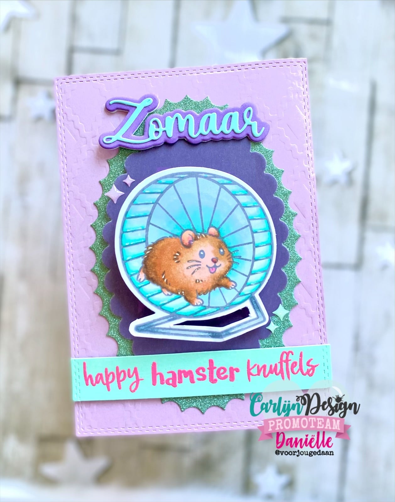 CarlijnDesign CDST-0184 Hamster tekster stempelsett A6