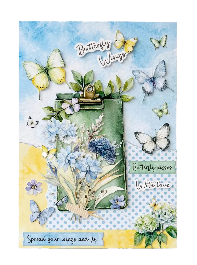 Studio Light Essentials Butterflies papirblokk dieskutt 28 ark