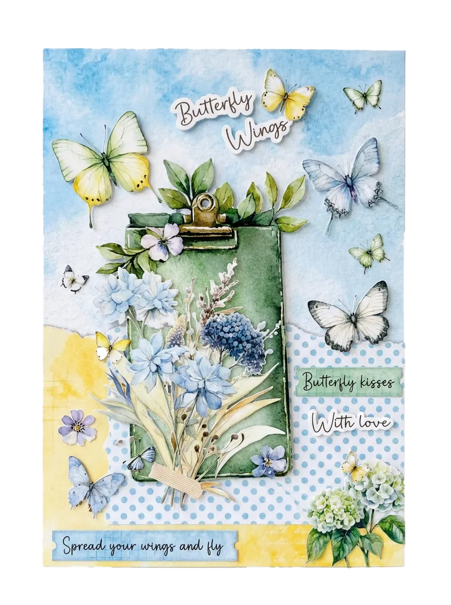 Studio Light Essentials Butterflies papirblokk dieskutt 28 ark