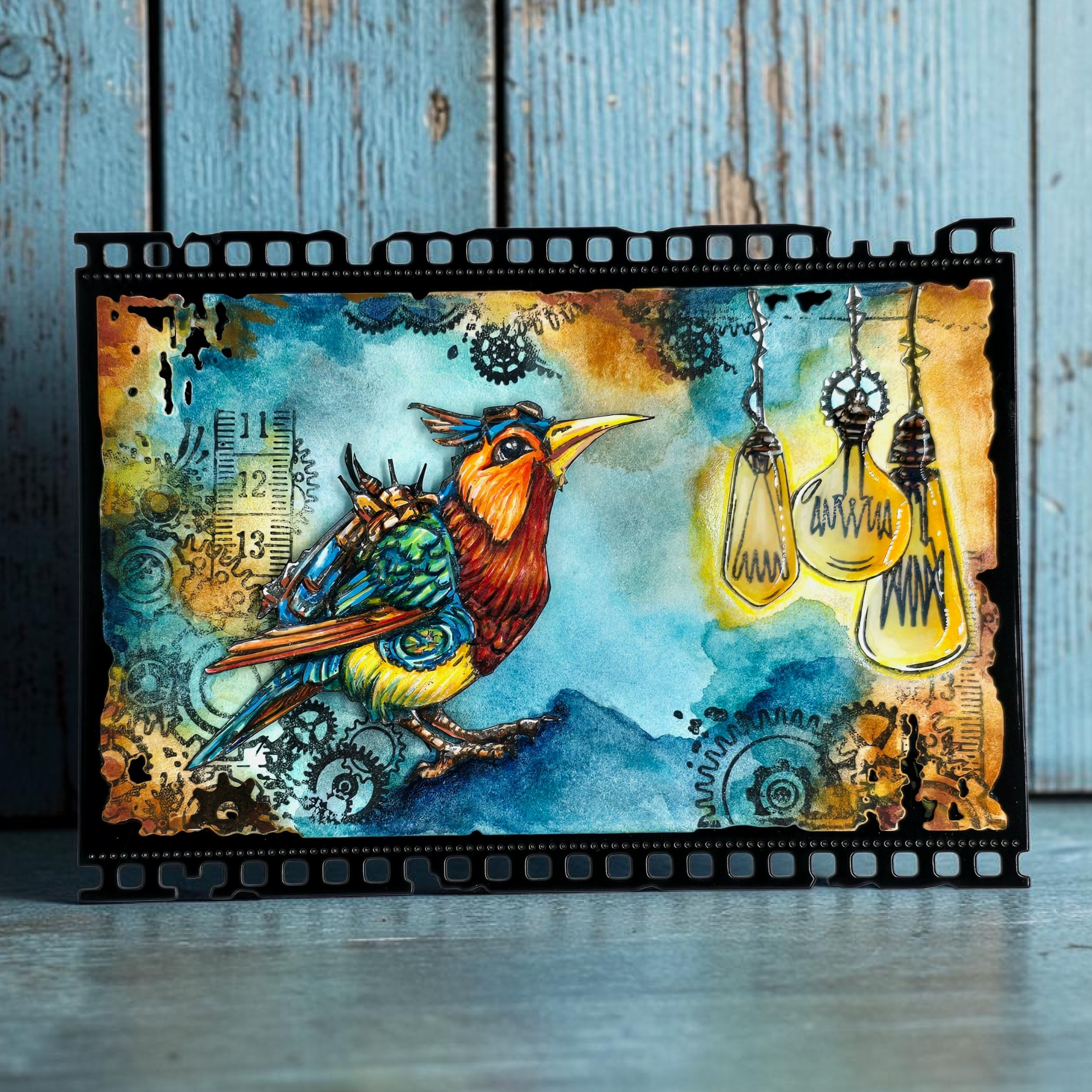 AALL & Create TP-1452 Gearfeather stempelsett A6 2 stk