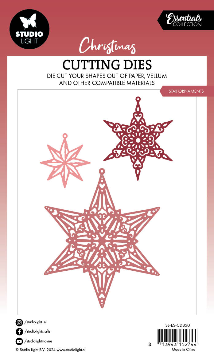 Studio Light Essentials Star Ornaments dies julestjerner