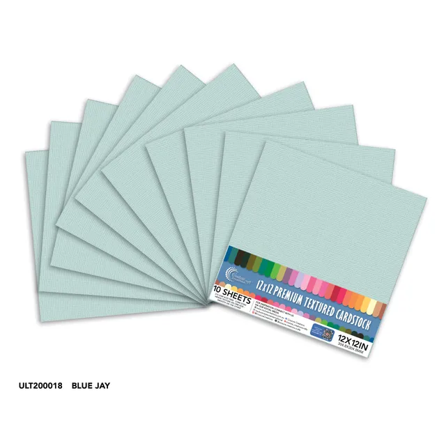 Couture Creations teksturert kartong blue jay 12x12 10 ark