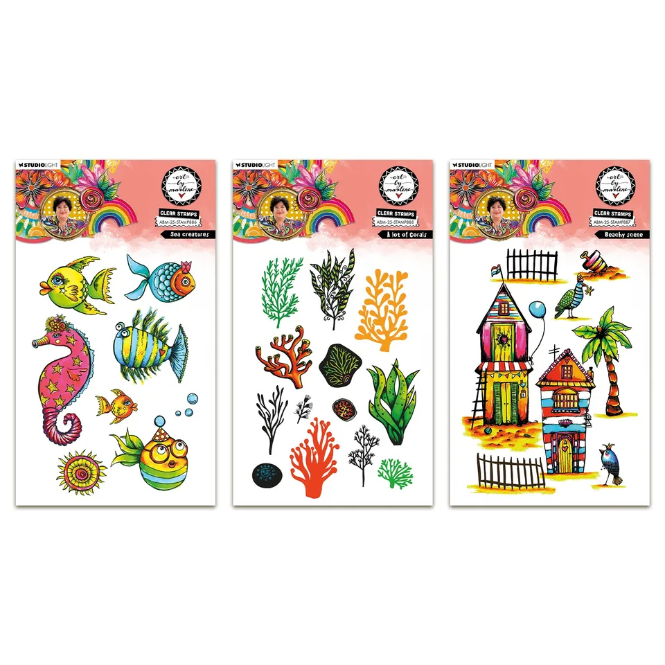 Art by Marlene hav stempelbundle 3-pk sjømotiv