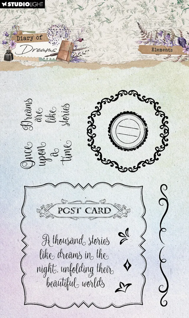 Studio Light Diary of Dreams Elements clear stamp små
