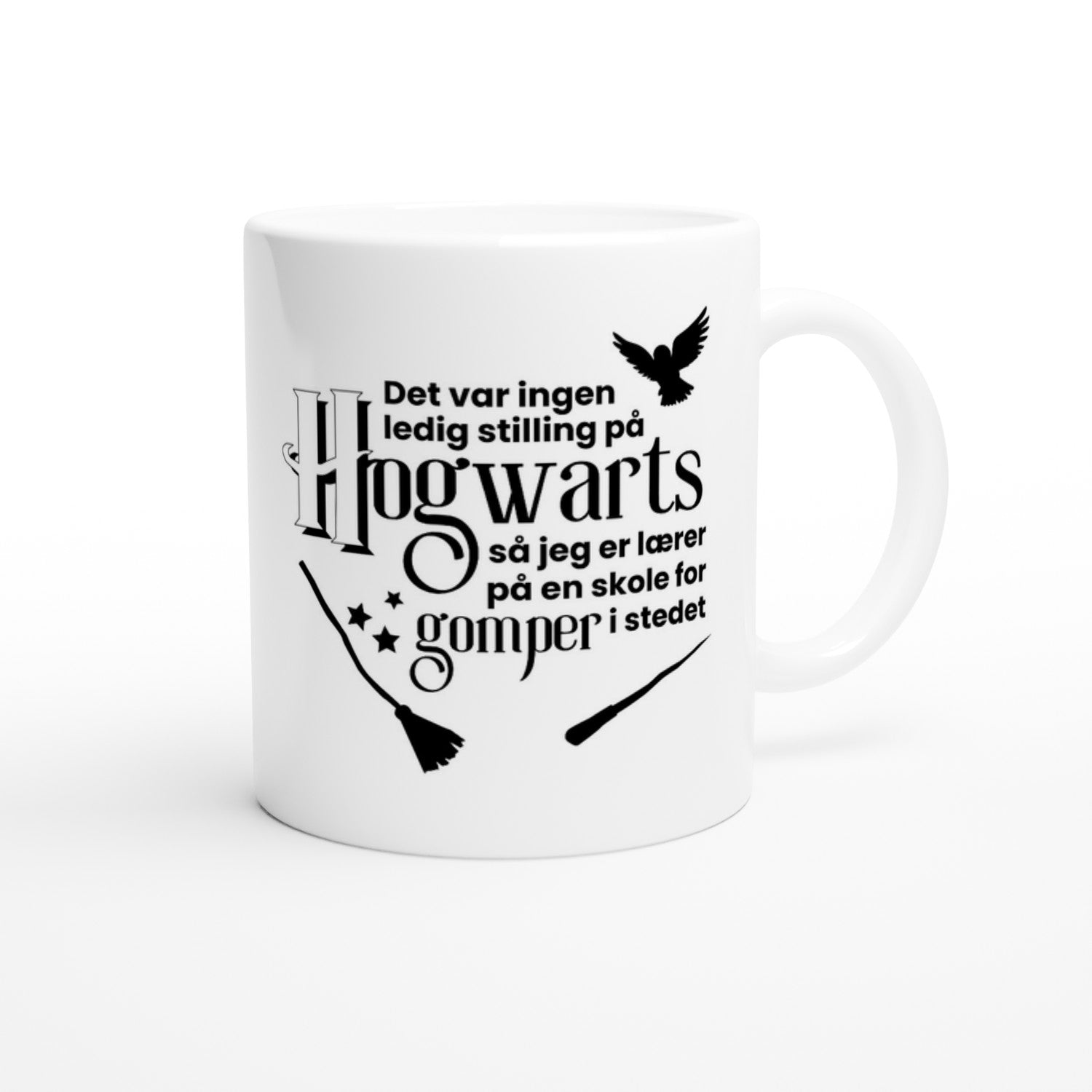 Papirglede Det var ingen ledig stilling på Hogwarts kaffekrus 325 ml hvit