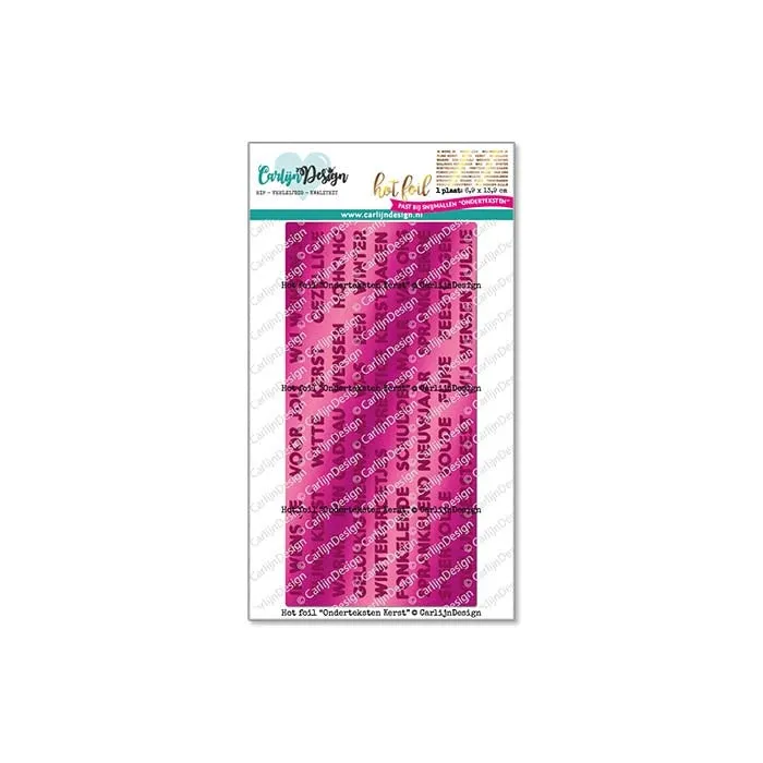 CarlijnDesign Onderteksten CDHF-0041 hot foil jul