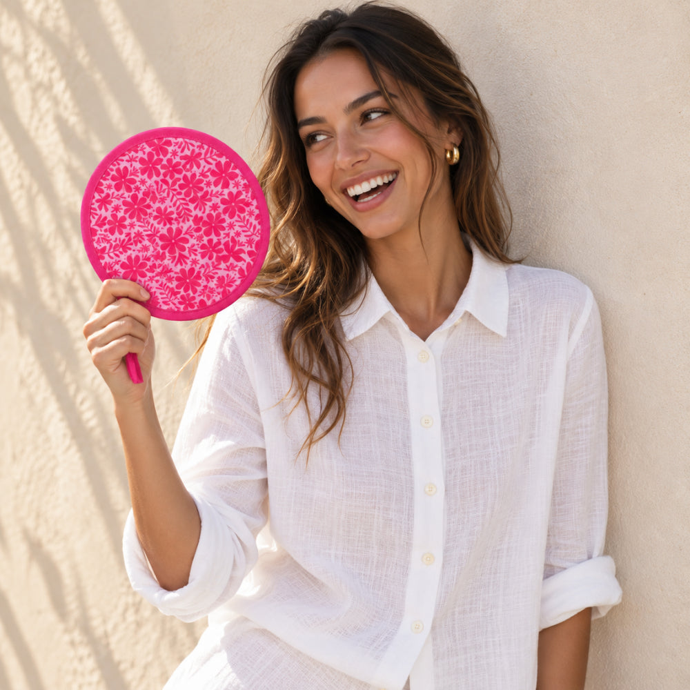 K&Co. Lagoon Series Compact Fan minivifte Fuchsia