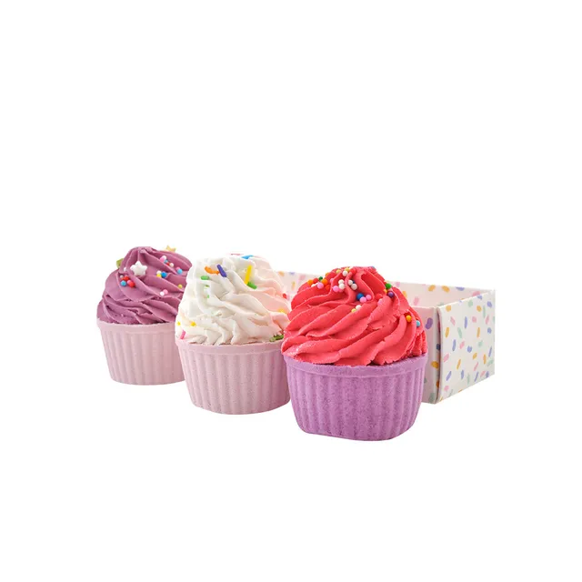 KaiserCraft Novelty Cupcakes badebomber 3-pakning duft