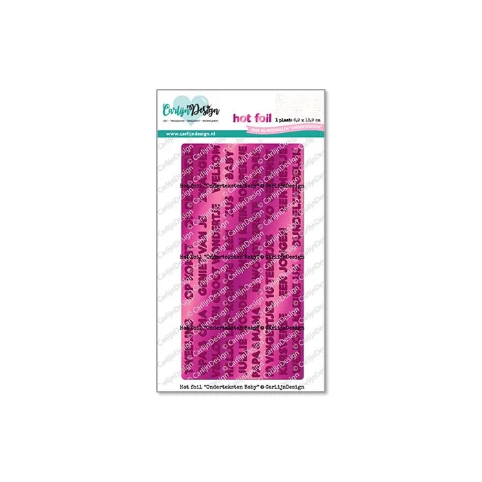 CarlijnDesign CDHF-0079 hot foil baby undertekster