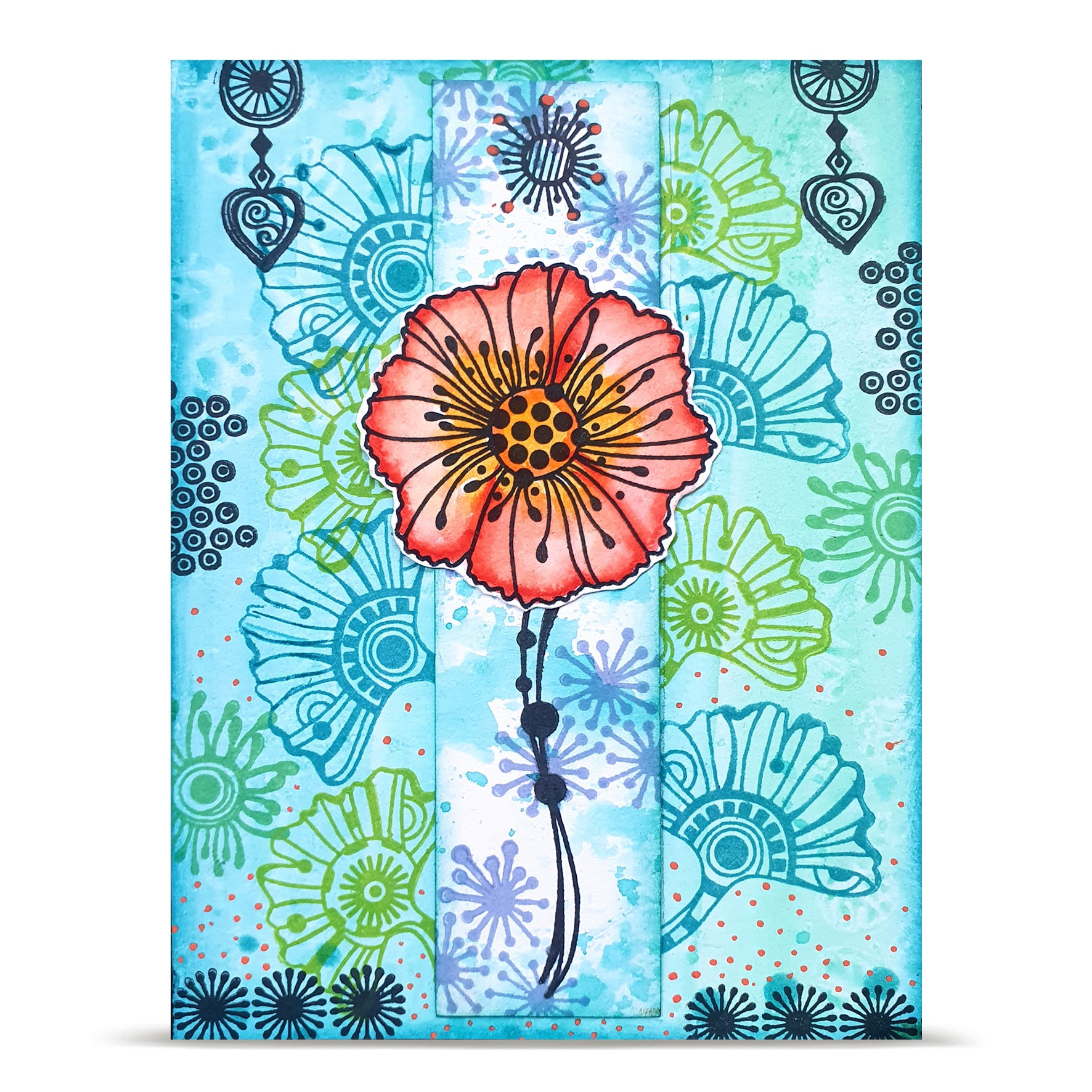 AALL & Create TP-1461 Frise Pendentifs stempelsett A6 bord