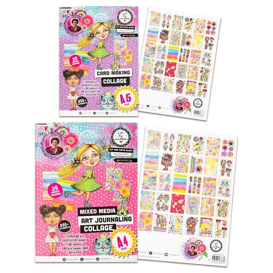 AALL & Create Art by Marlene collagepapir A4+A5 2x60 ark