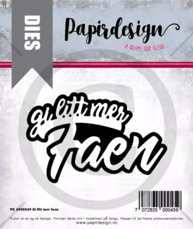 Papirdesign 1900045 Gi litt mer faen stempel