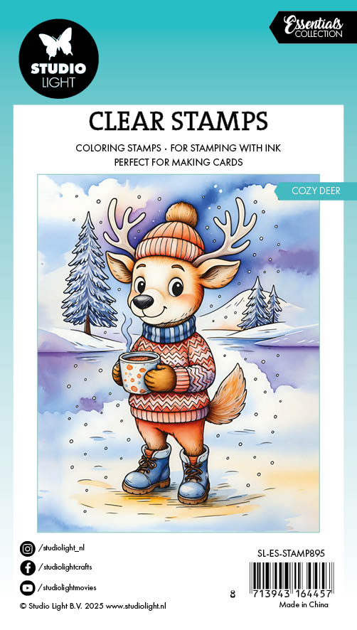 Studio Light Essentials clear stamp Cozy deer julemotiv