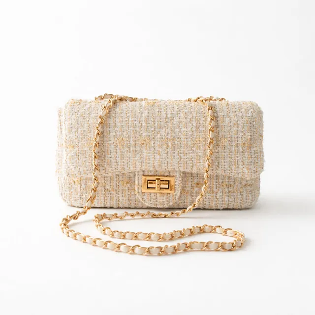 KaiserCraft Petal Boucle skulderveske beige 25 cm