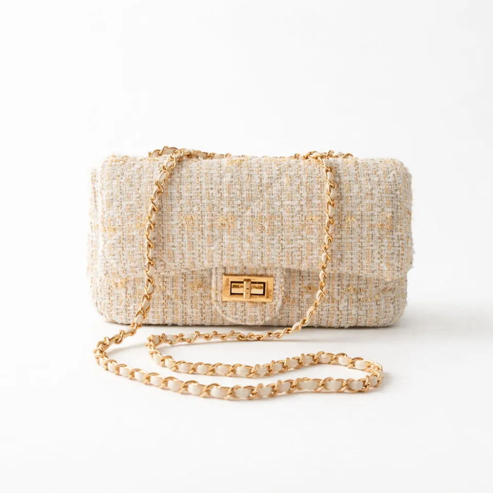 KaiserCraft Petal Boucle skulderveske beige 25 cm
