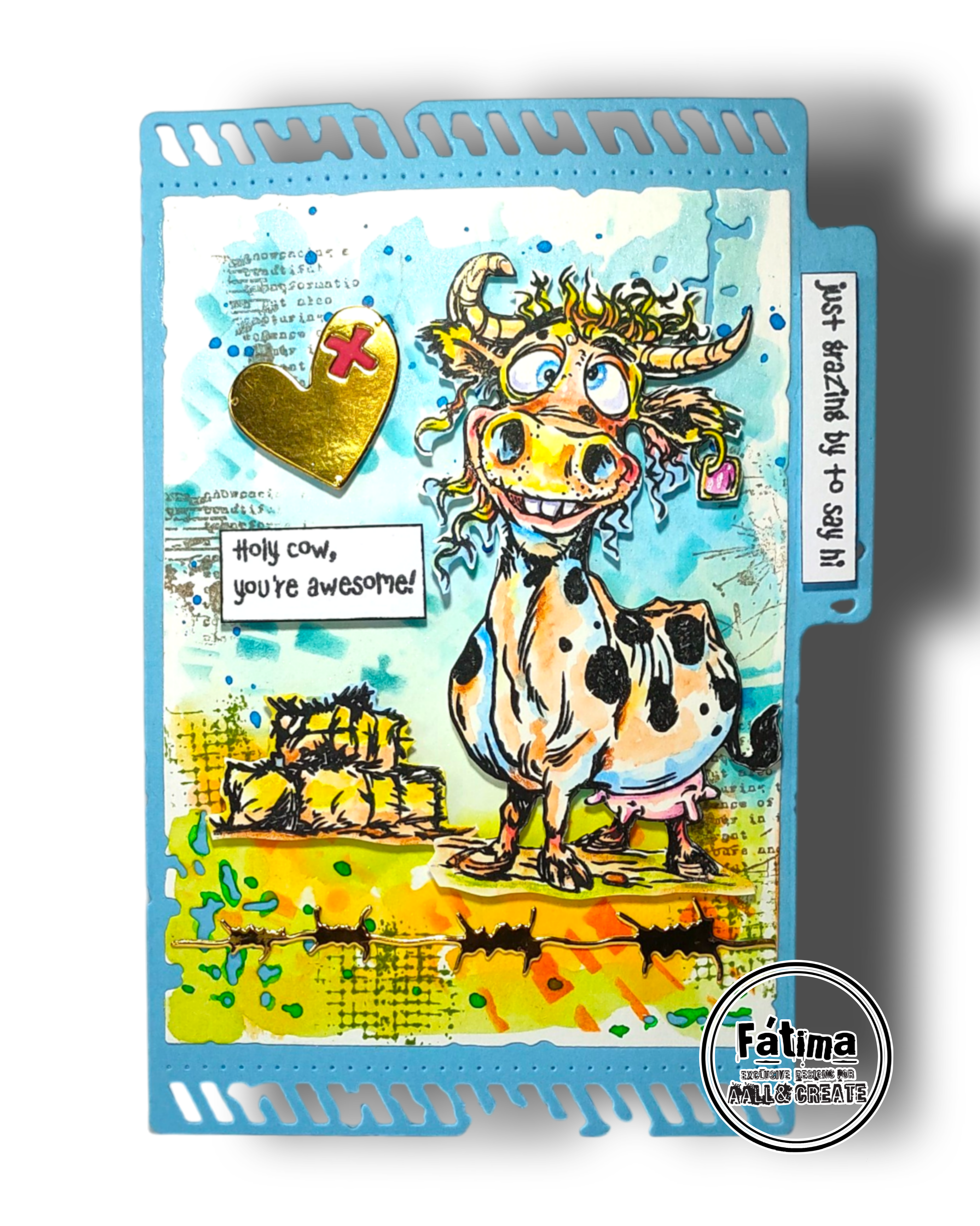 Aall and Create TP-1407 Holy Cow stempelsett A6 ku