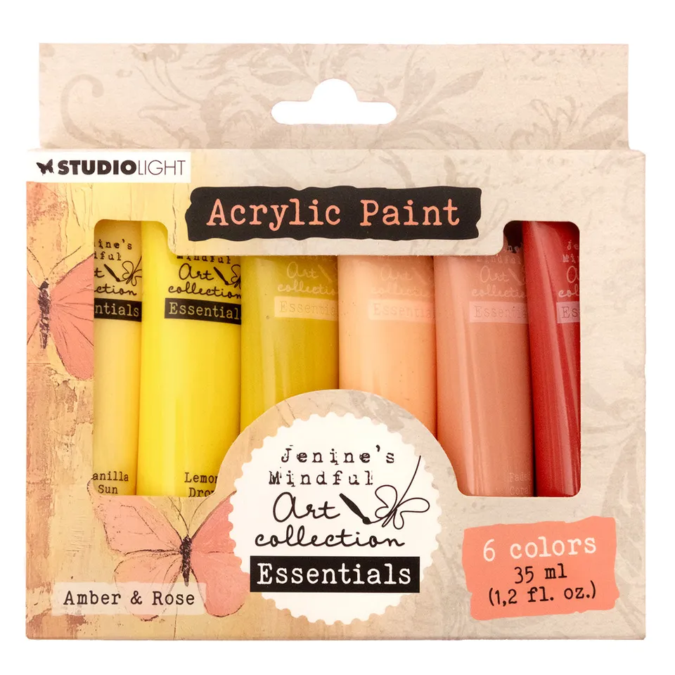 Studio Light Jenine Mindful Art akrylmaling amber rose 6 stk