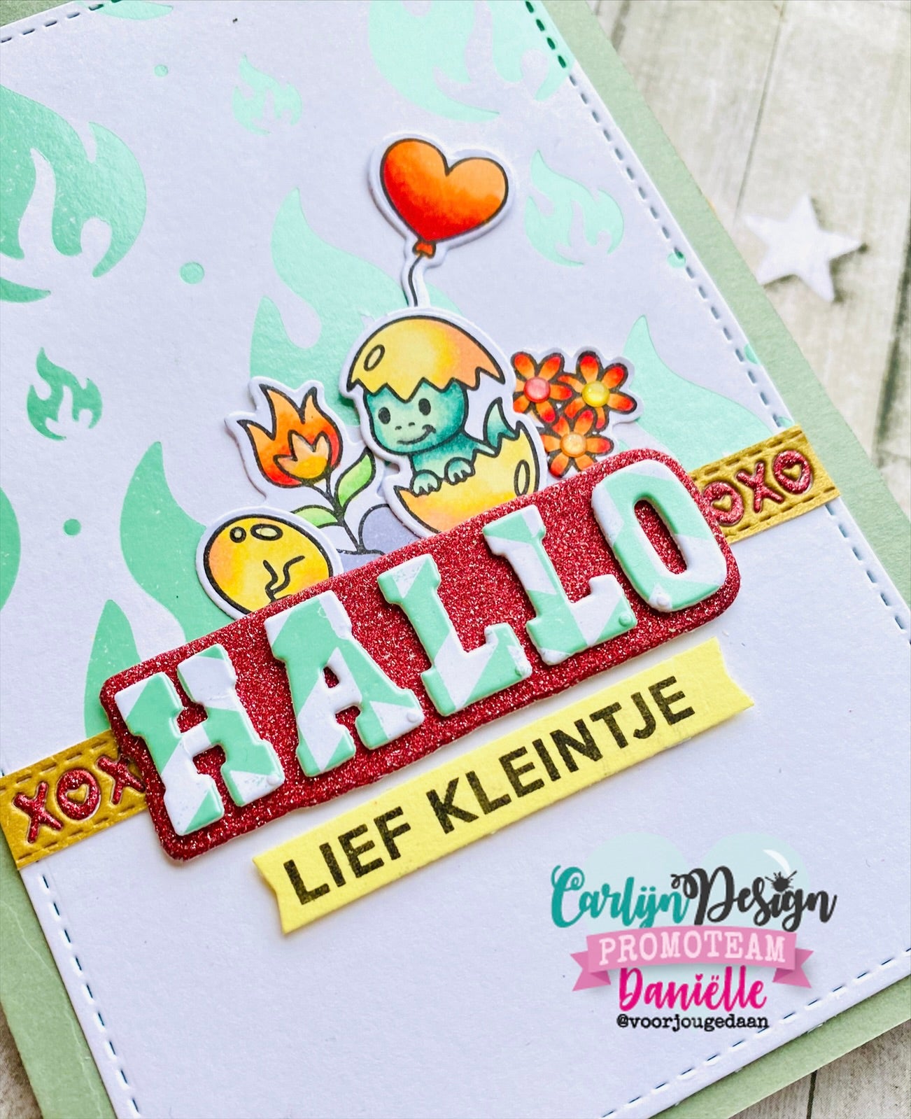 CarlijnDesign Hallo CDBS-0015 dies takk 4,5 cm