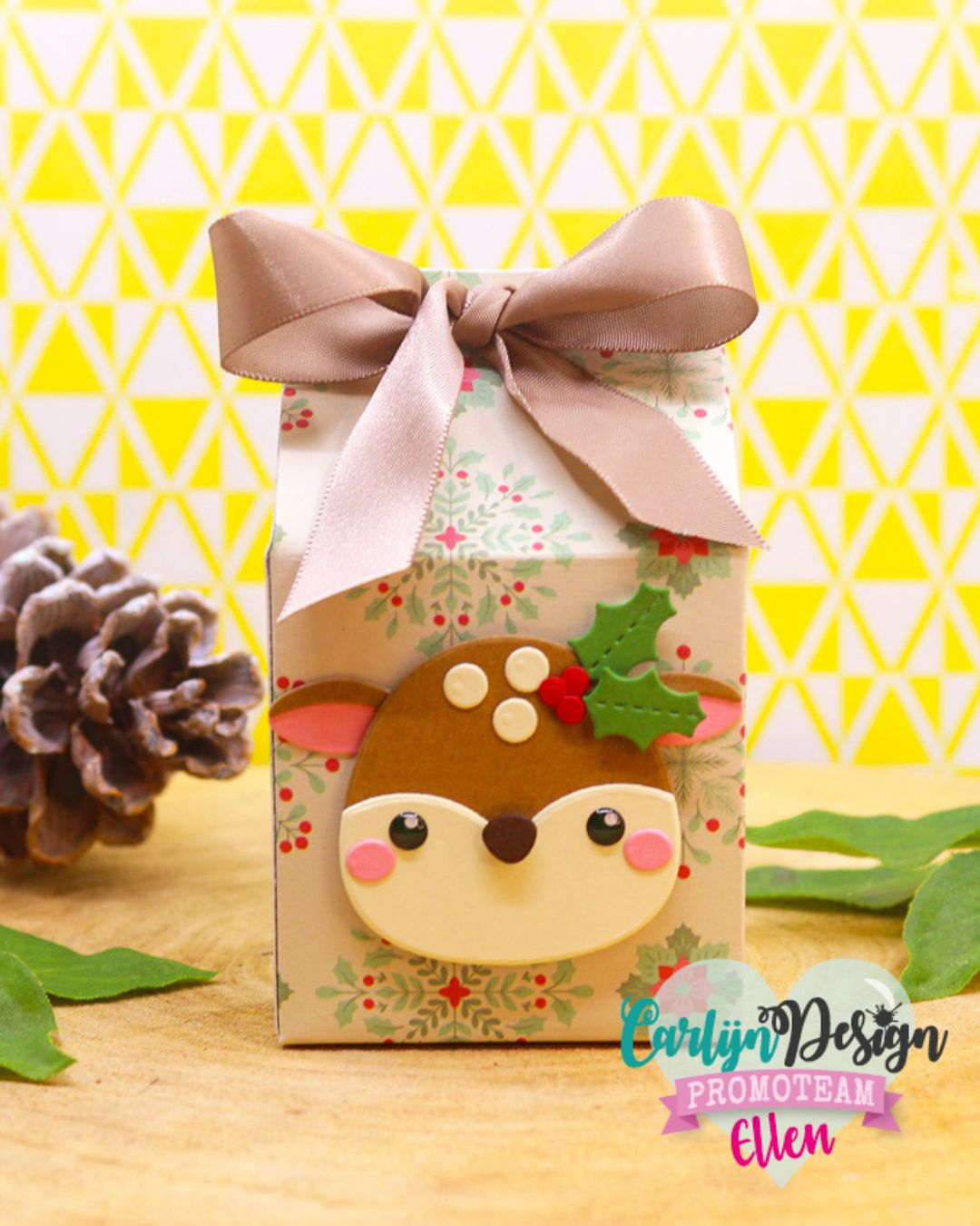 CarlijnDesign Celebration Carton CDSN-0336 dies gaveeske 3D