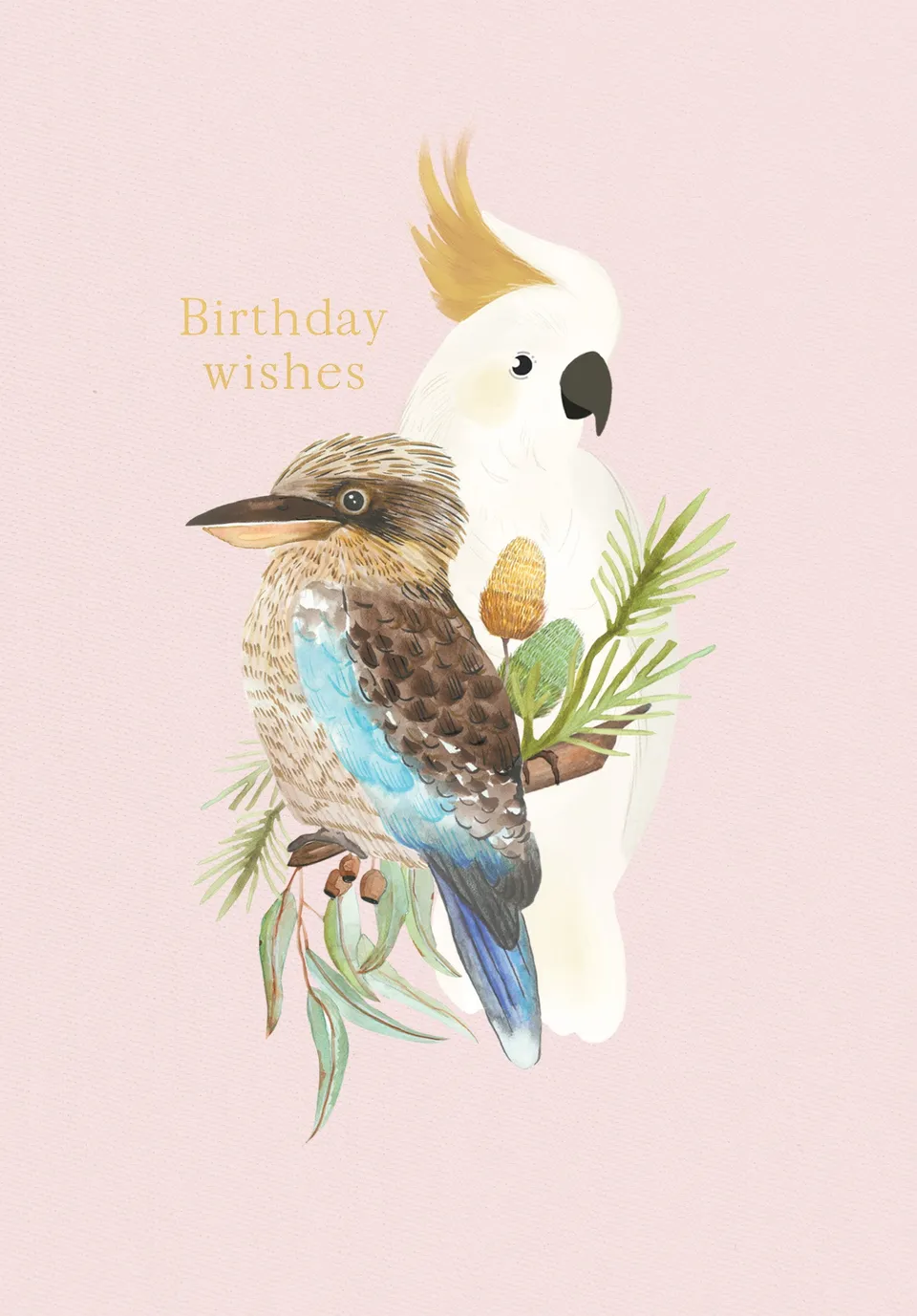 KaiserCraft Botanical Blooms Birthday Birds bursdagskort