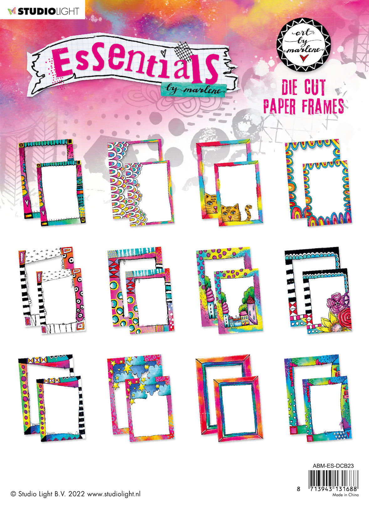 Studio Light Art by Marlene Paper Frames papirblokk 24 ark rammer