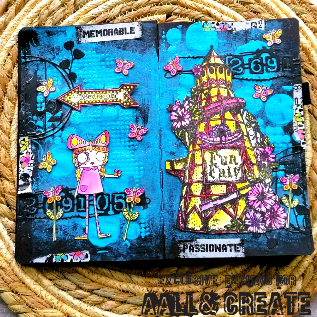 Aall and Create TP-828 Spiralling Delights stempelsett A5
