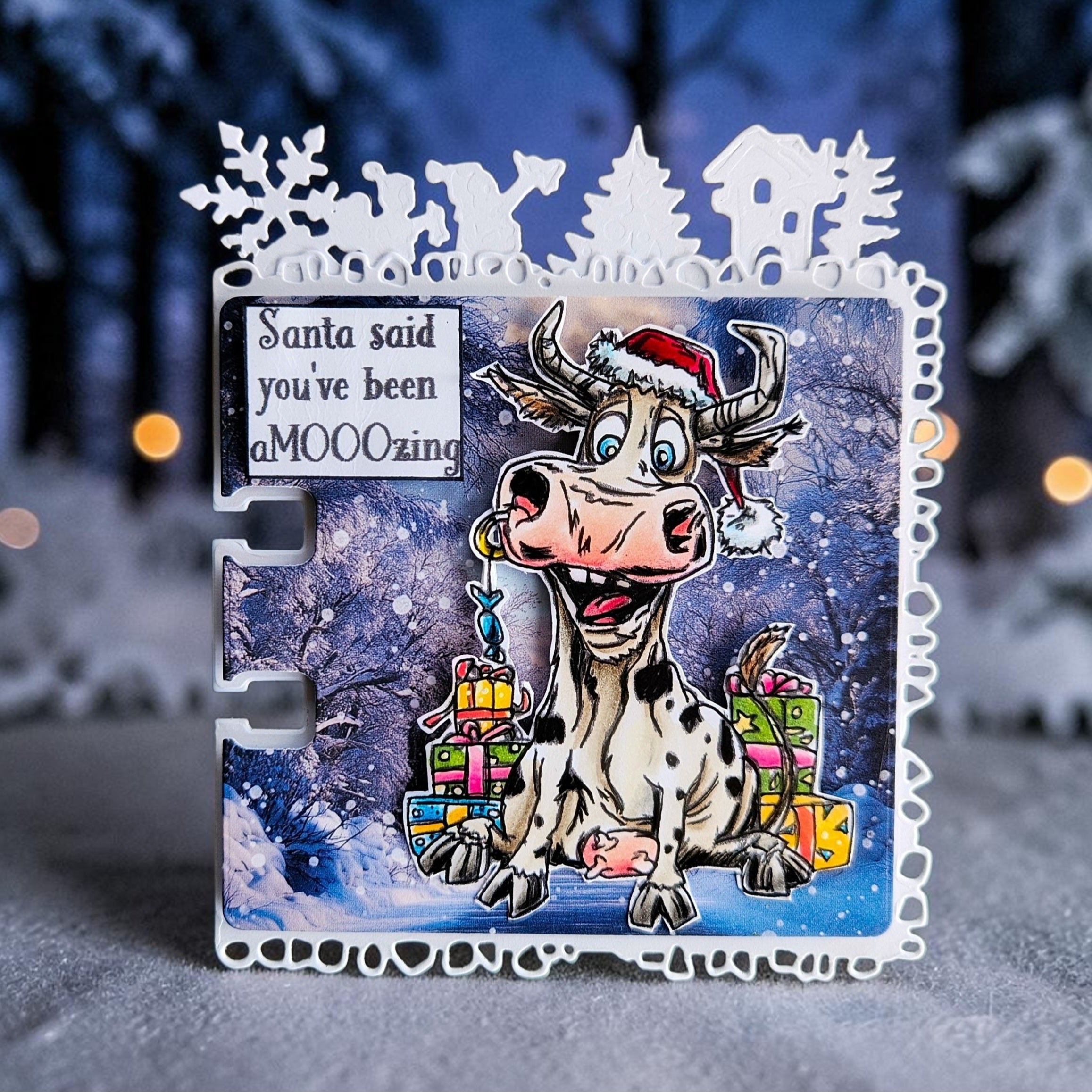 Aall and Create TP-1496 Moo-ry Christmas stempel A6 ku