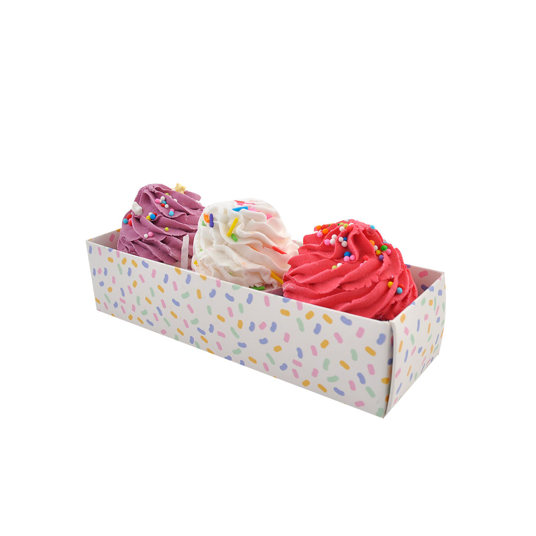 KaiserCraft Novelty Cupcakes badebomber 3-pakning duft