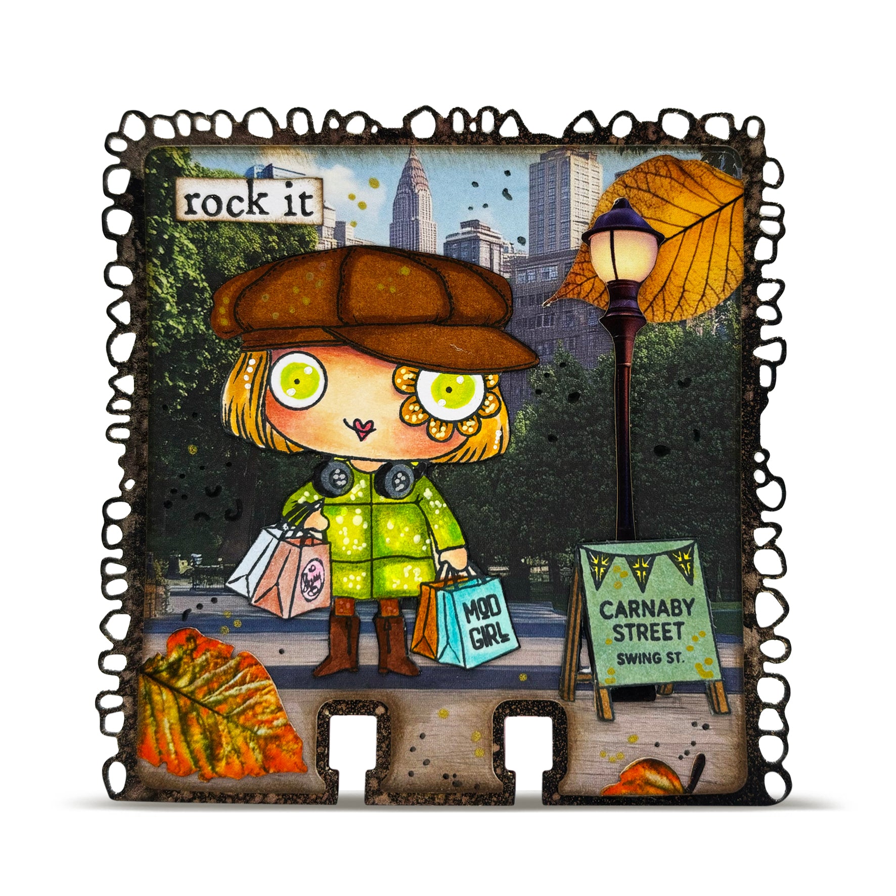 Aall and Create Postcards From London stempelsett bundle 4 stk