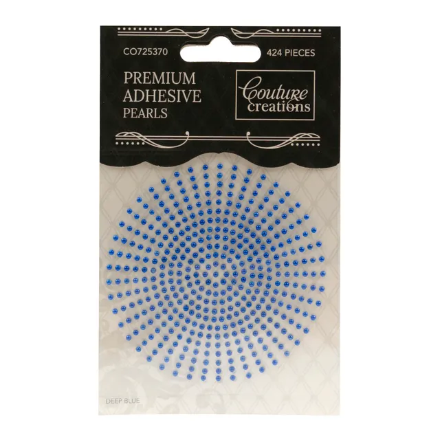 Couture Creations selvklebende perler dypblå 2 mm 424 stk