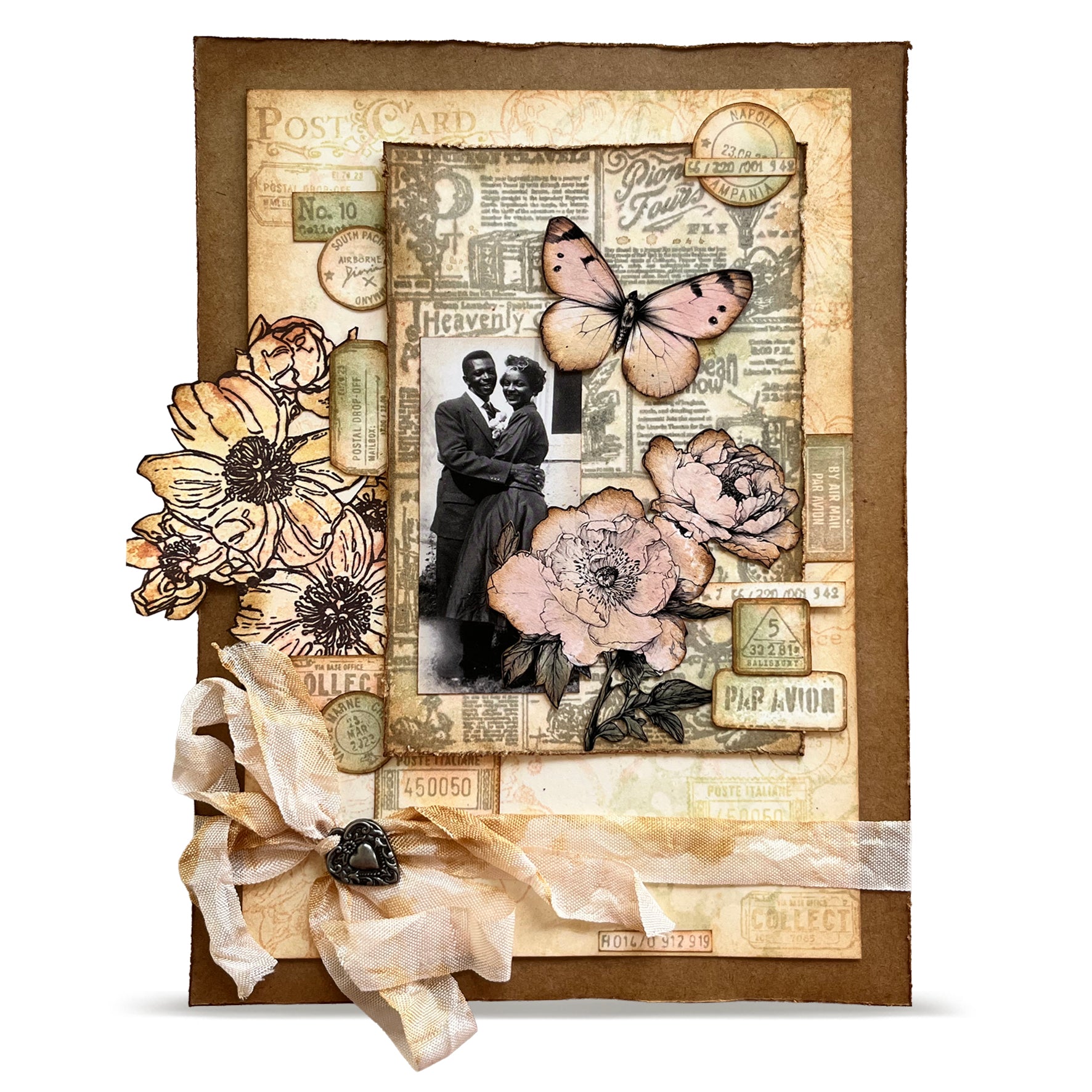 Aall and Create Autour de Mwa Geometric Gazette stempelsett A6 11 pk