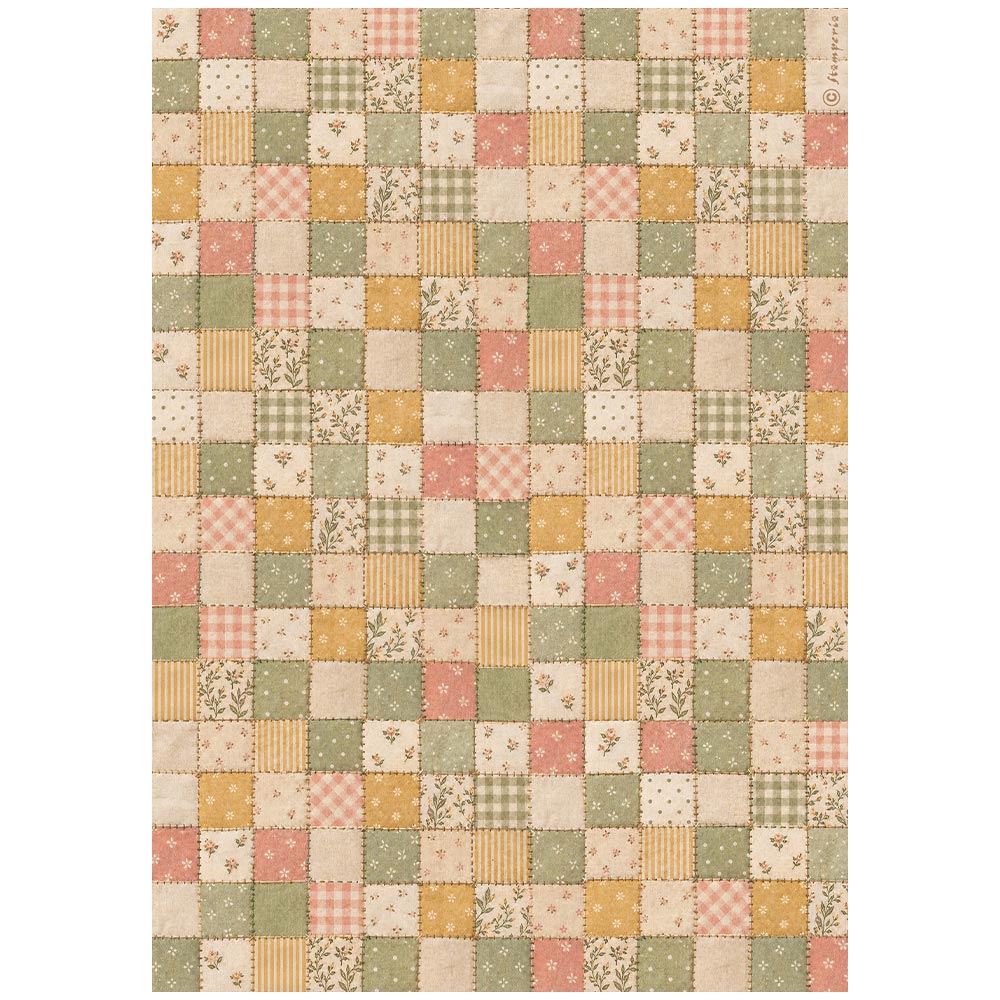 Stamperia Cozy Family rispapir A4 6ark familiemotiv